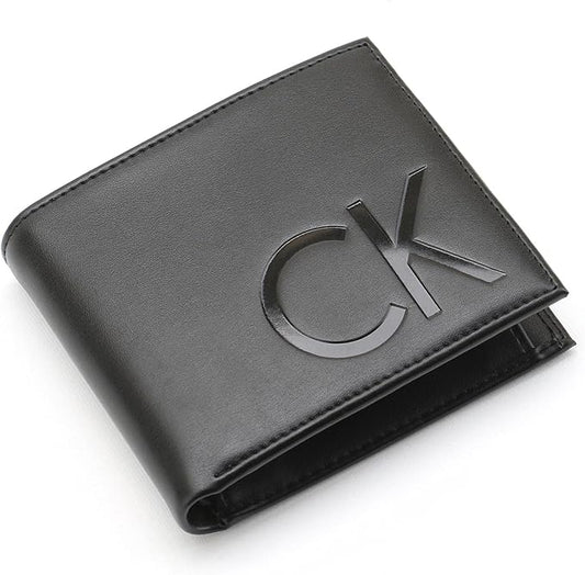 Calvin Klein wallet for men with a classic character with a large CK logo on the front - 2725613831350