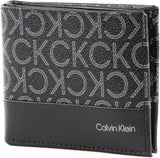 CALVIN KLEIN Men's SUBTLE MONO BIFOLD Wallets, Black Classic Mono, OS, Black Classic Mono, SUBTLE MONO BIFOLD Wallets