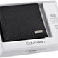 Calvin Klein Men's Genuine Leather Bifold Wallet with RFID Protection, Black