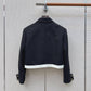 Chanel-style cropped black blazer