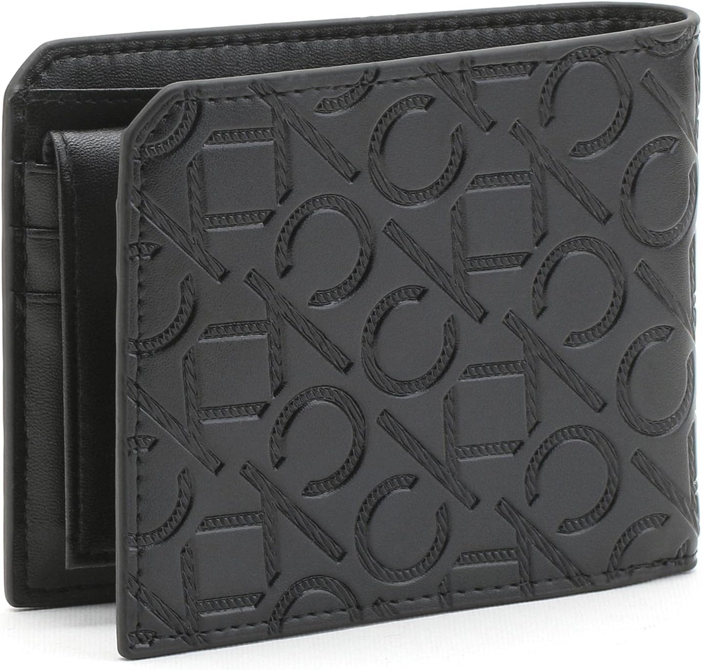 Calvin Klein Two layers Wallet for Men, Leather, Black