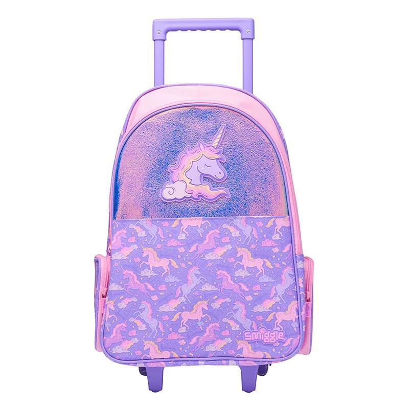 Smiggle Unicorn Trolley Backpack With Light Up Wheels
