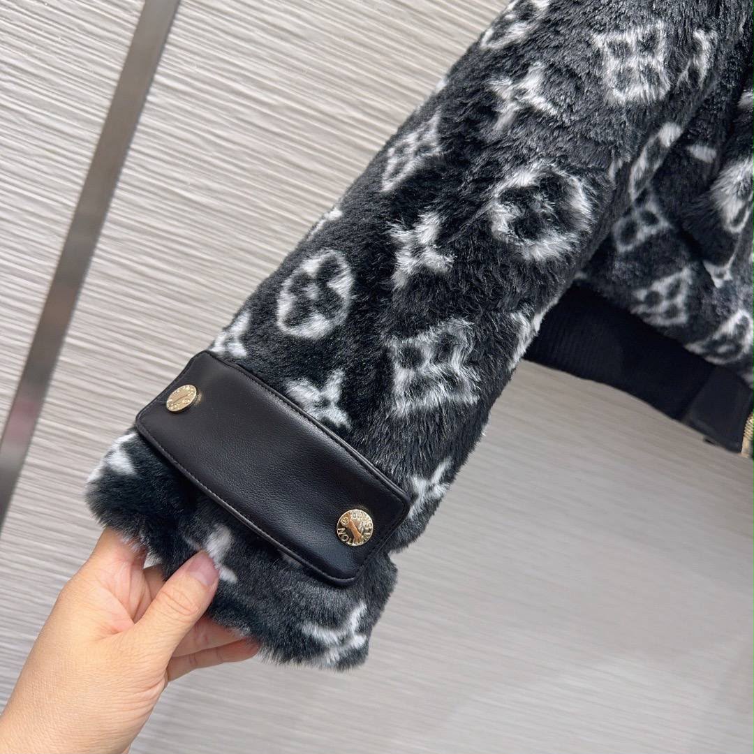 Louis Vuitton Monogram Fleece/Shearling Jacket