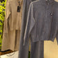 Lulue lemon knit lounge zip-up jacket and wide-leg pants sets