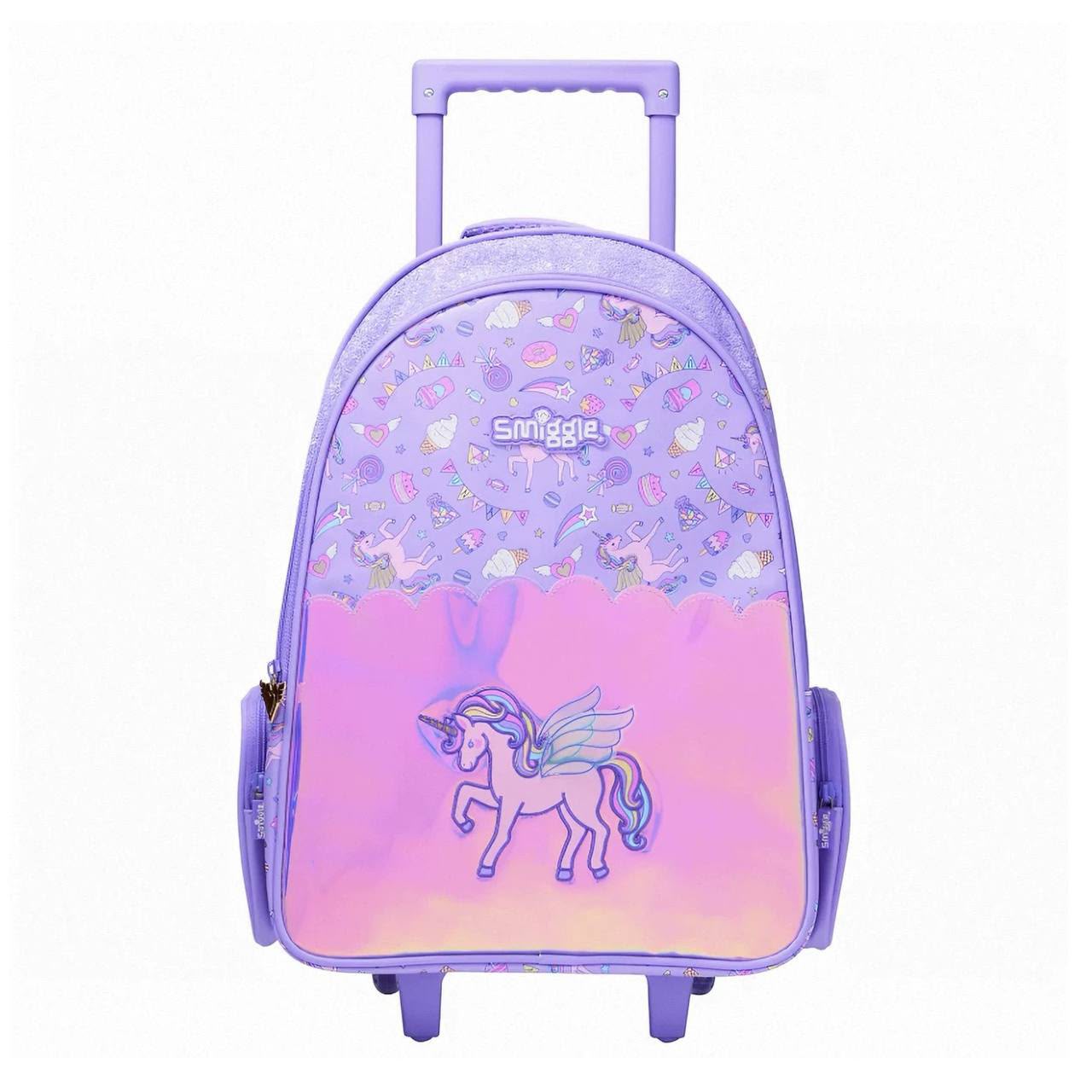 Smiggle Fun Fair Backpack Trolley With Light Up Wheels