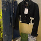 Chanel-style cropped black blazer