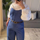Denim Belted Jumpsuit