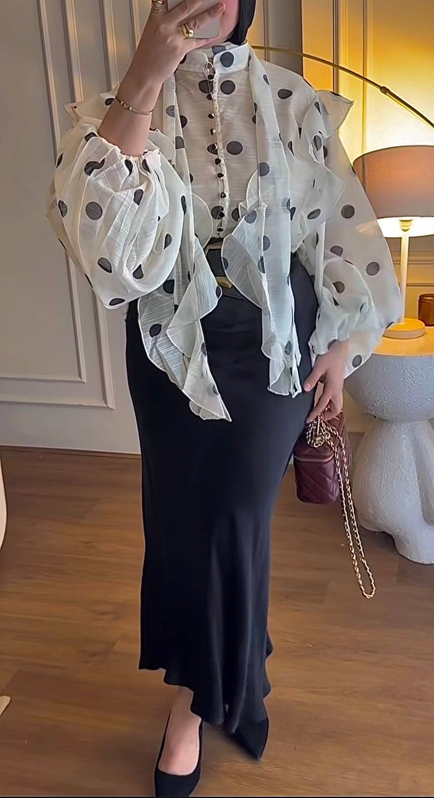Polka Dot Organza shirt