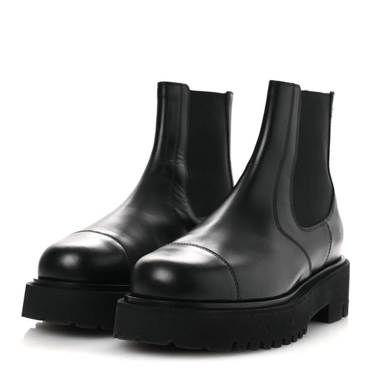Chanel Calfskin Cap Toe CC Short Boots
