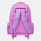 Smiggle Bright Eyes Trolley Backpack With Light Up Wheels - Pink