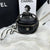 Chanel round Vanity in silver leather