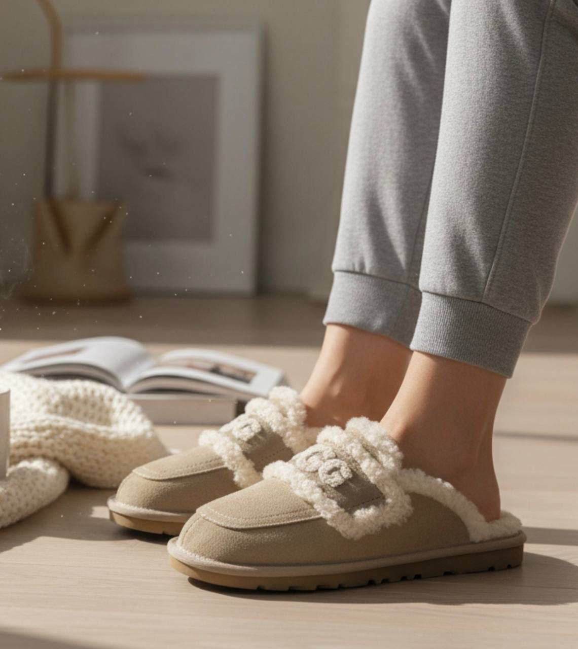 Ozwear Ugg Violet Shearling Slipper ob938