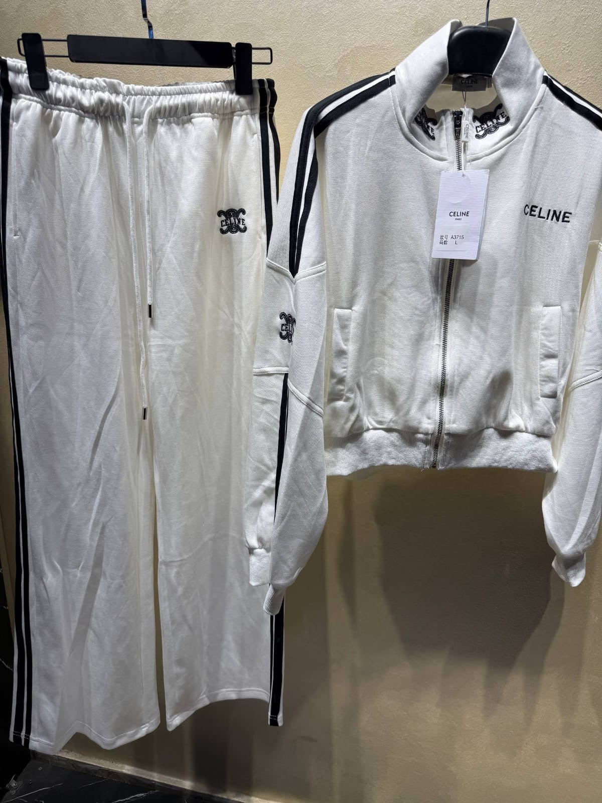 CELINE White Tracksuit Set