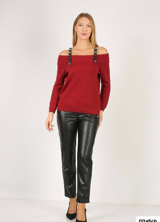 Prada Off Shoulder Knit Sweater