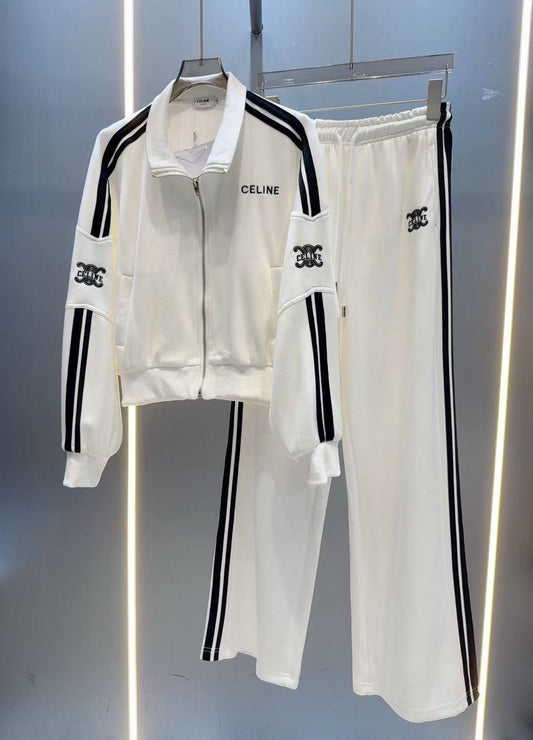CELINE White Tracksuit Set