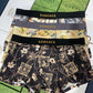 Men's Boxer Briefs, Black and Gold, Mixed Colors, Breathable, Soft, Comfortable, Cotton, Stretchy,
