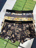 Men's Boxer Briefs, Black and Gold, Mixed Colors, Breathable, Soft, Comfortable, Cotton, Stretchy,