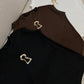 Gold Accent Cut-Out T-Shirt