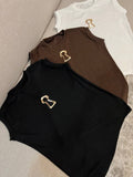Gold Accent Cut-Out T-Shirt