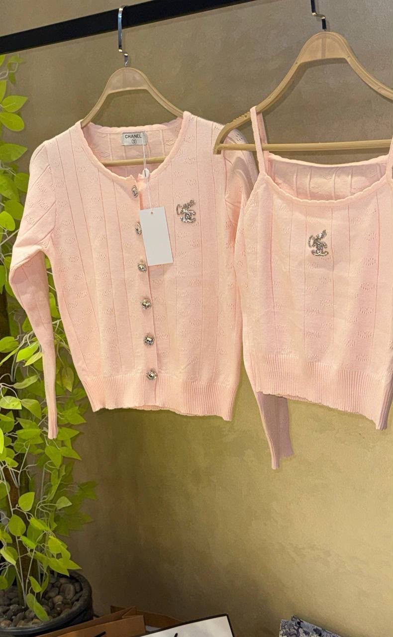 Chanel Cable-Knit Twinset