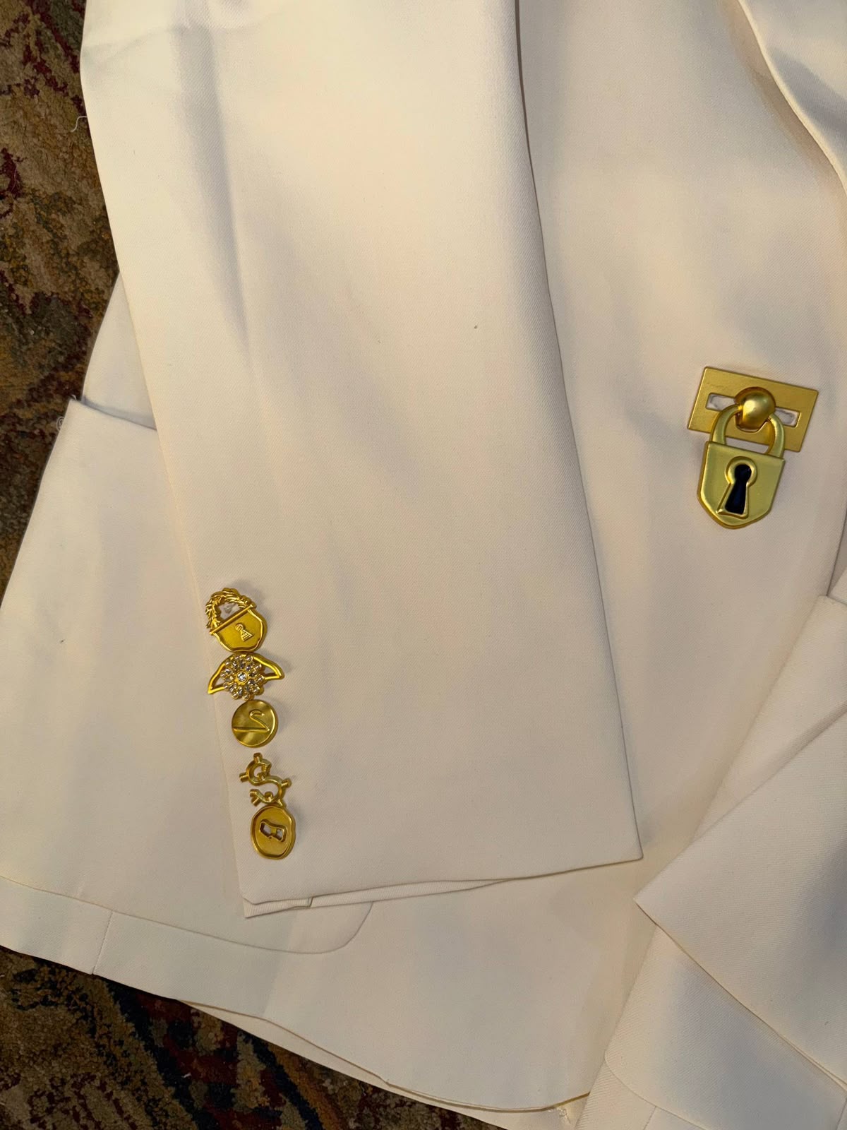 Schiaparelli Padlock-Detail Single-Breasted Blazer