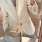 Schiaparelli Padlock-Detail Single-Breasted Blazer