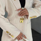 Schiaparelli Padlock-Detail Single-Breasted Blazer