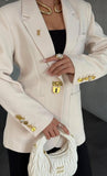 Schiaparelli Padlock-Detail Single-Breasted Blazer
