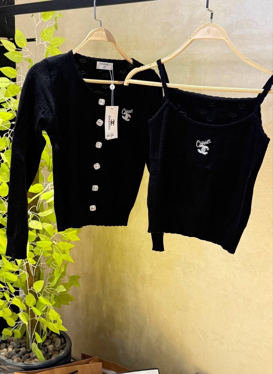 Chanel Cable-Knit Twinset