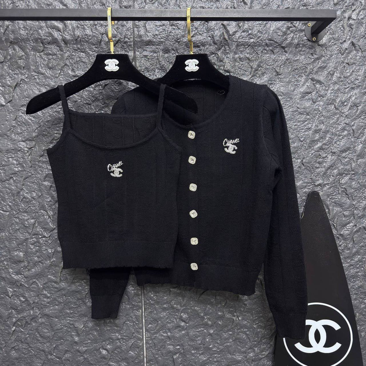 Chanel Cable-Knit Twinset