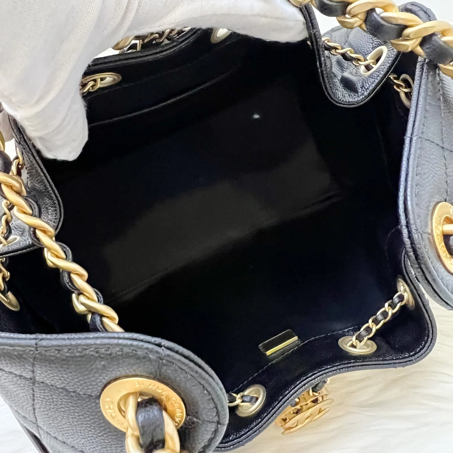Chanel 25 Small Hobo Bag in Black Caviar and AGHW
