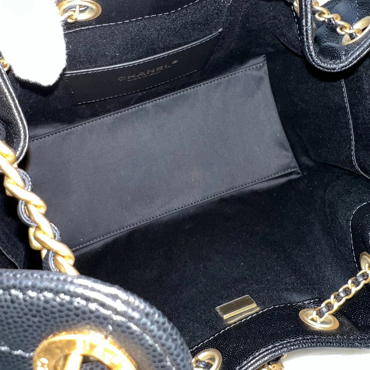 Chanel 25 Small Hobo Bag in Black Caviar and AGHW