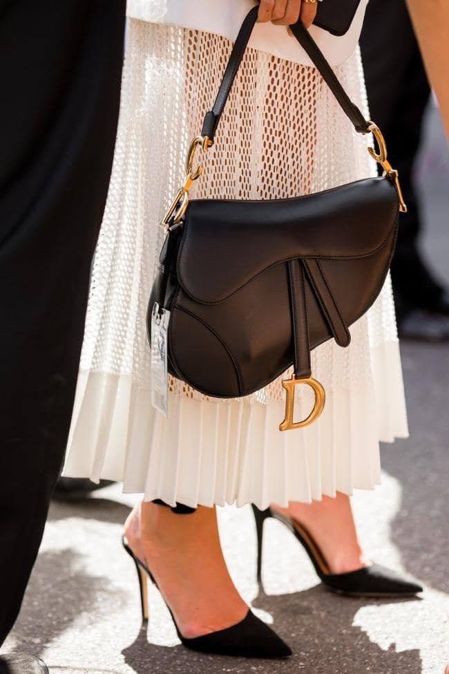 Dior Black Mini Saddle Baguette