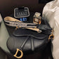 Dior Black Mini Saddle Baguette