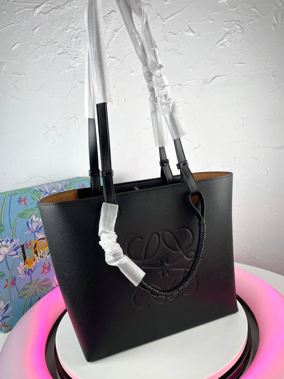 LOEWE SMALL ANAGRAM LEATHER TOTE BAG