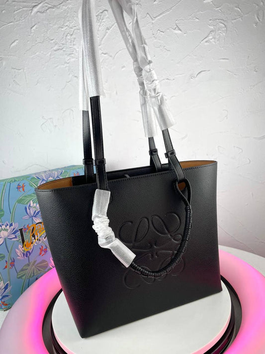 LOEWE SMALL ANAGRAM LEATHER TOTE BAG