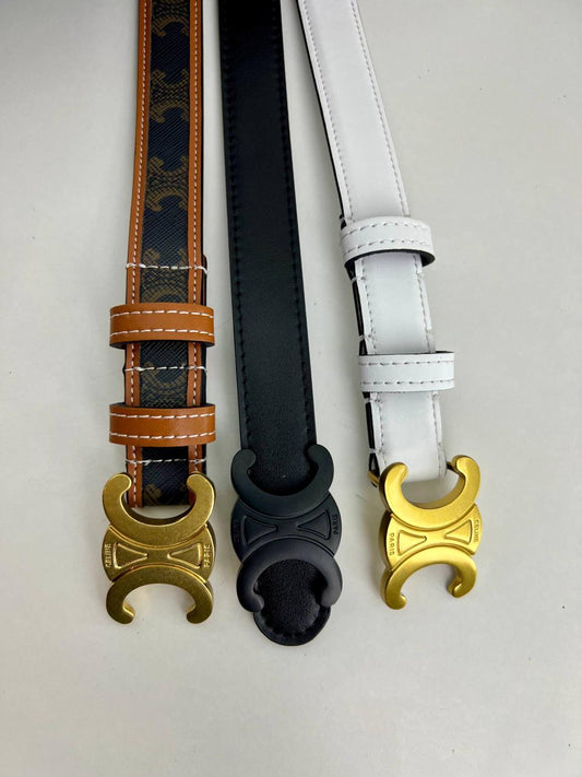 Medium 25MM Triomphe Belt IN Taurillon Leather