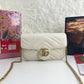 Gg marmont flap leather crossbody bag