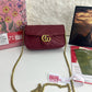 Gg marmont flap leather crossbody bag