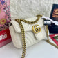 Gg marmont flap leather crossbody bag