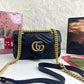 Gg marmont flap leather crossbody bag