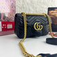 Gg marmont flap leather crossbody bag