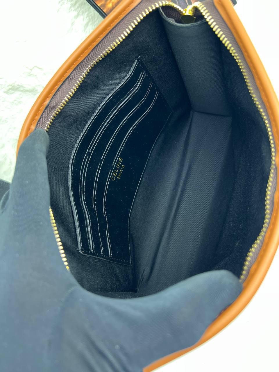 Celine Triophee Logo Pouch Clutch Bag