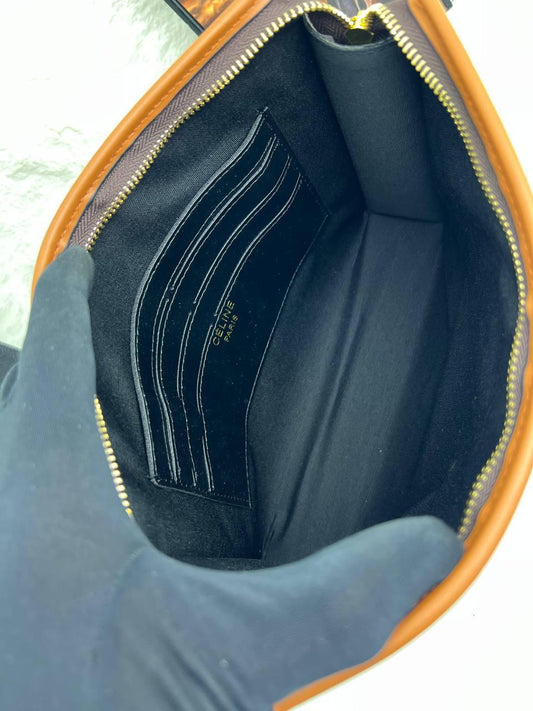 Celine Triophee Logo Pouch Clutch Bag