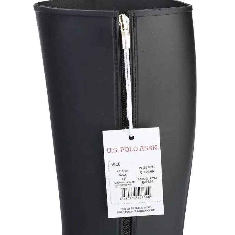 U.S. Polo Assn. Rain Boots Waterproof Black