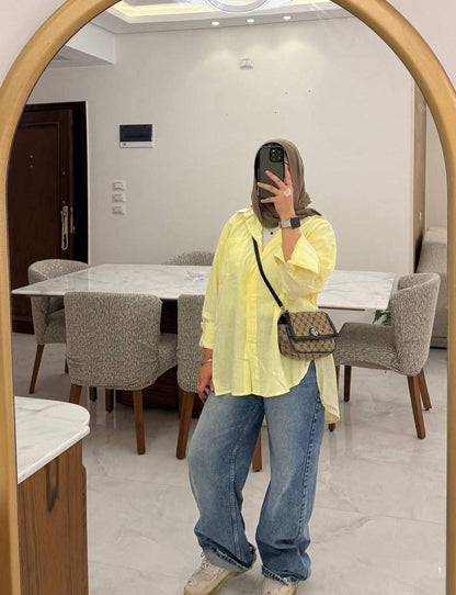 Oversize Gauze Shirt with Pocket