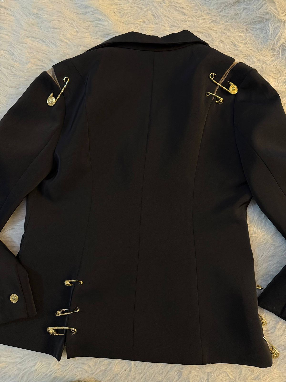 Versace Safety Pin Black Blazer