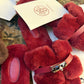 Hermes slippers with soft fur