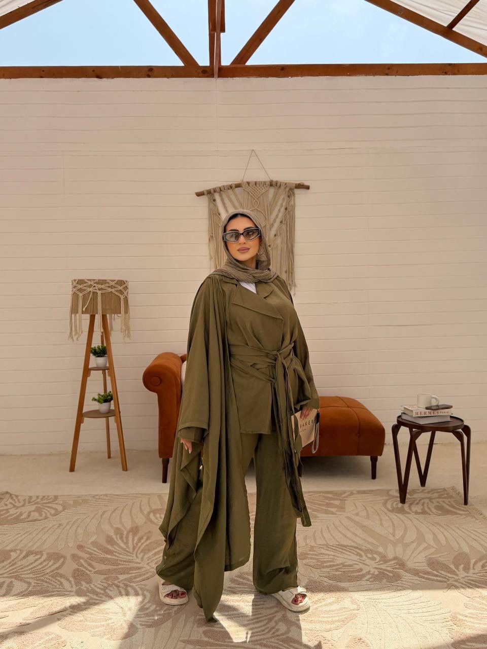 Linen Set with Belt