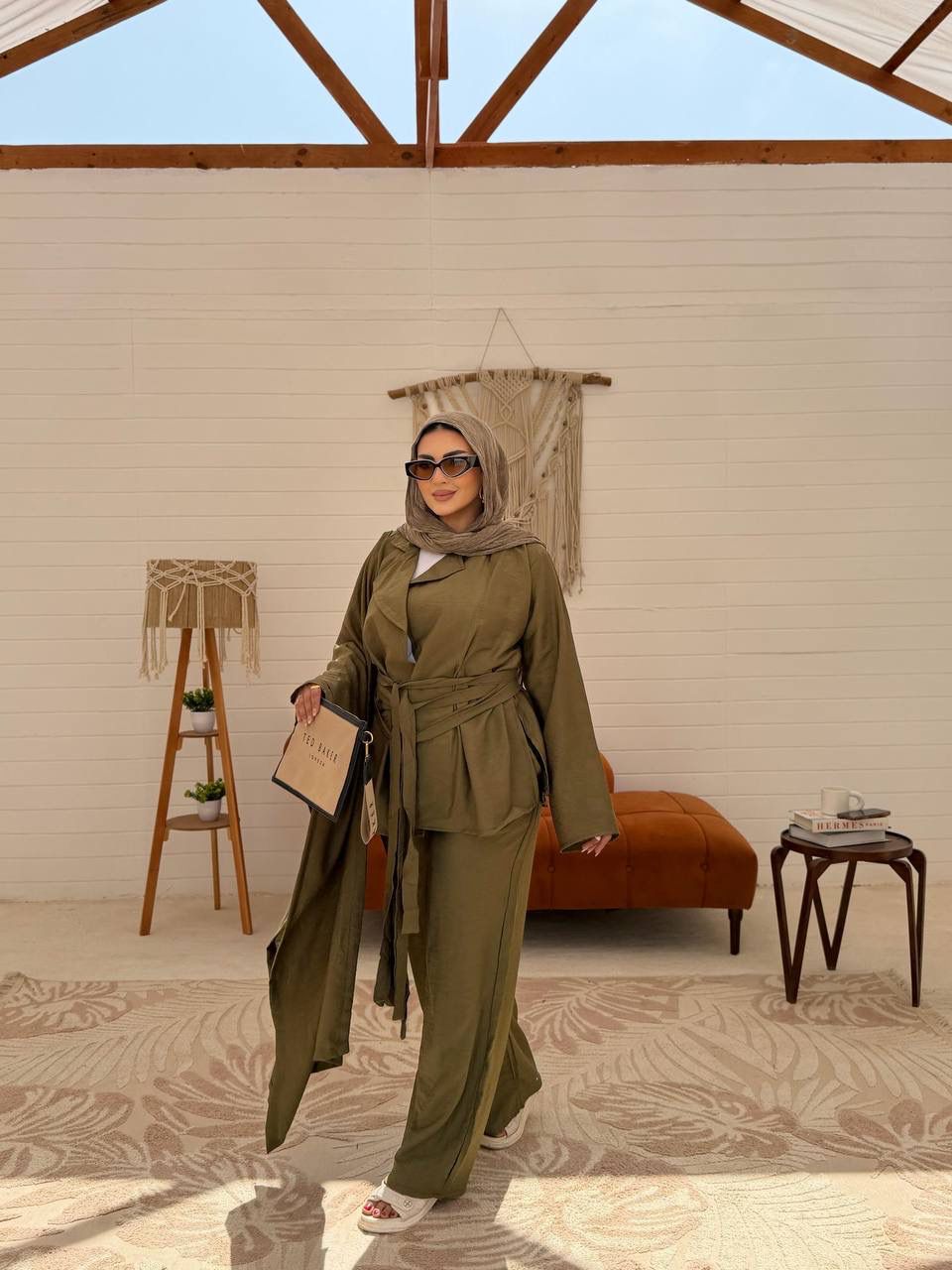Linen Set with Belt